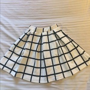 Petite Checked Box Skirt